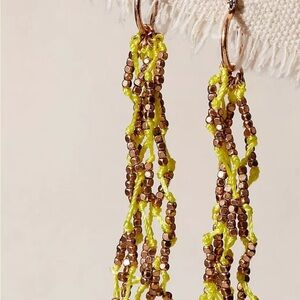 NWT Free People Elegant Beaded Dangle Earrings